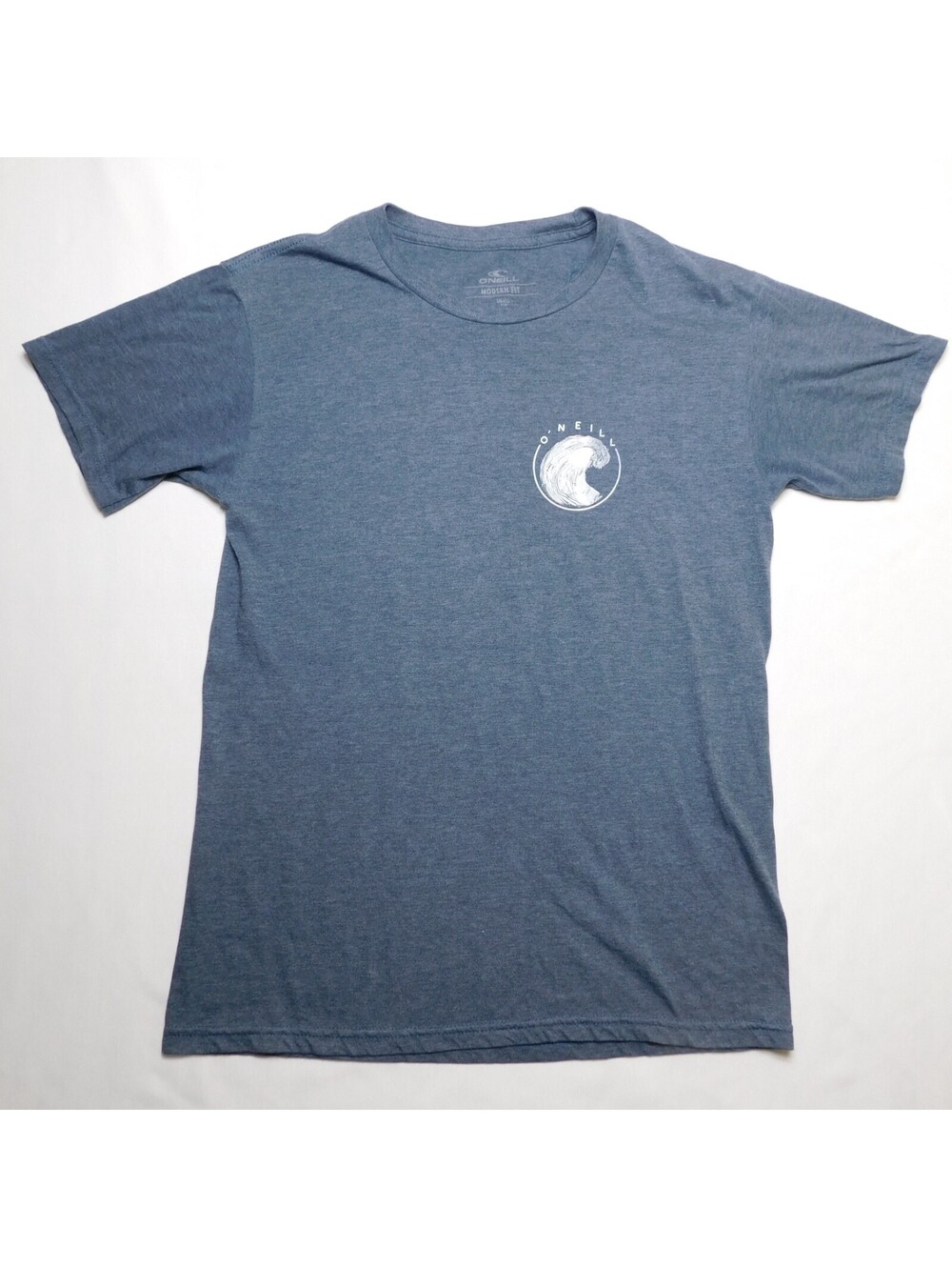 O'Neill Men's Small Blue Heather Modern Fit Graphic Wave Logo T-Shirt